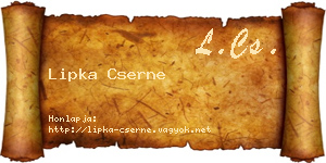 Lipka Cserne névjegykártya